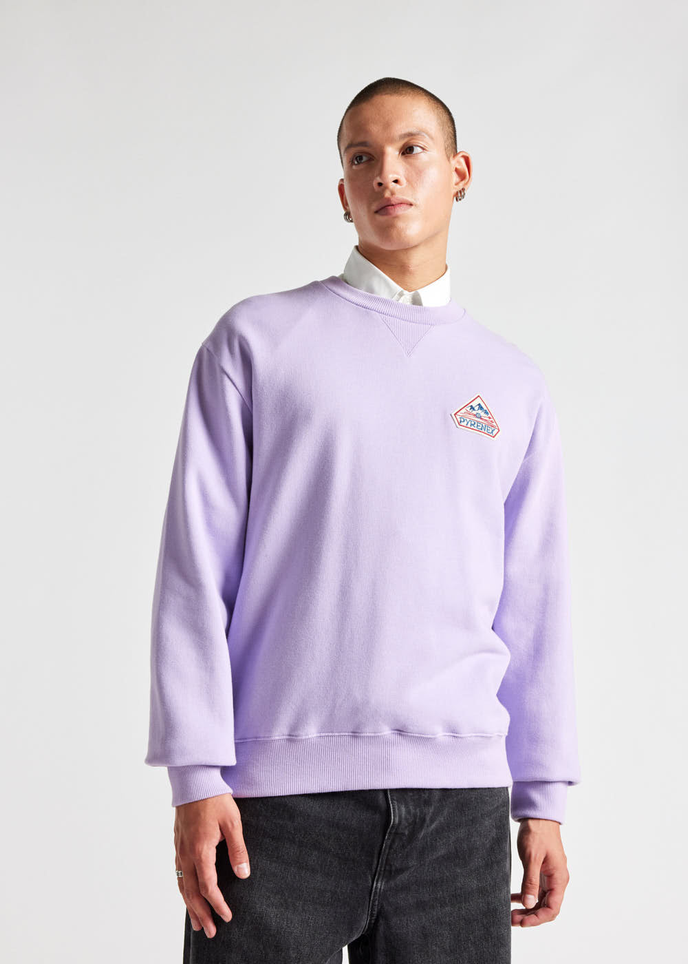 Pyrenex Phase unisex sweater in organic cotton wisteria-2