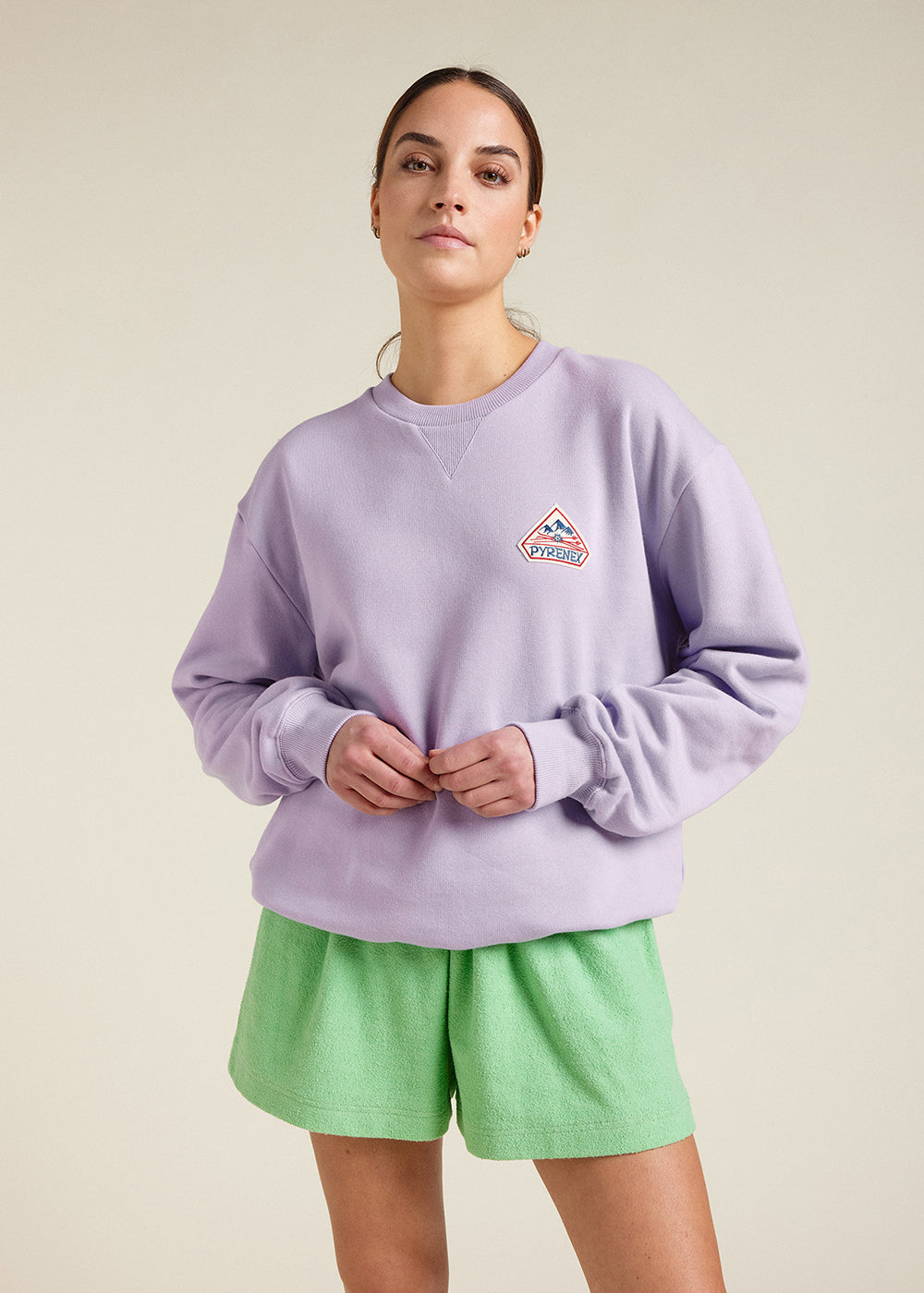 Pyrenex Phase unisex sweater in organic cotton wisteria-10