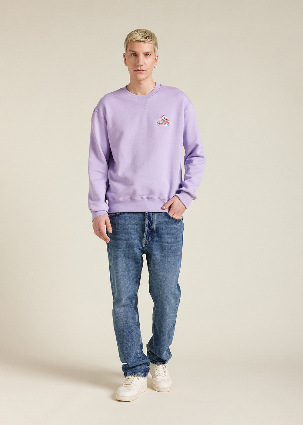 Pyrenex Phase unisex sweater in organic cotton wisteria-9