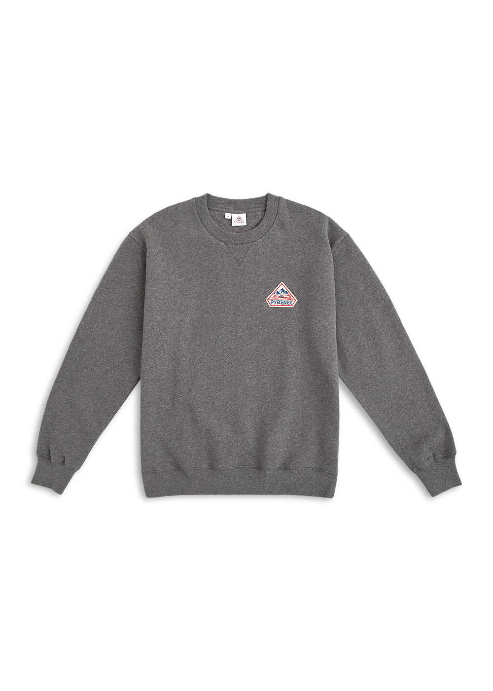 Sweat à col rond unisexe en coton bio Pyrenex Phase Ardesia marl grey-4