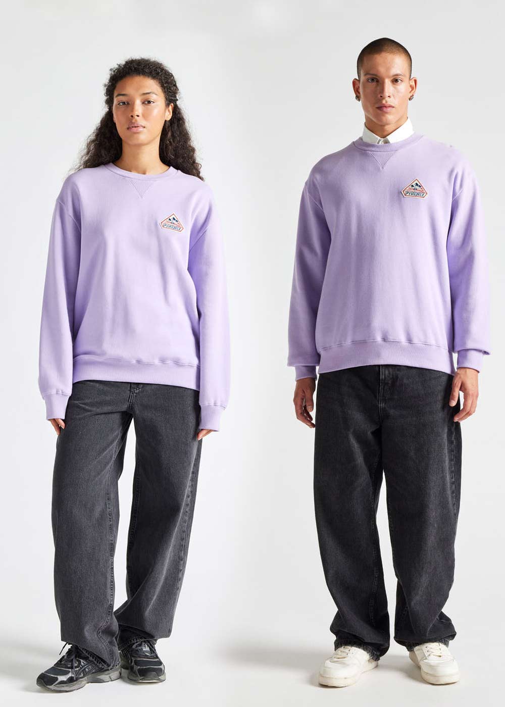 Pyrenex Phase unisex sweater in organic cotton wisteria-1