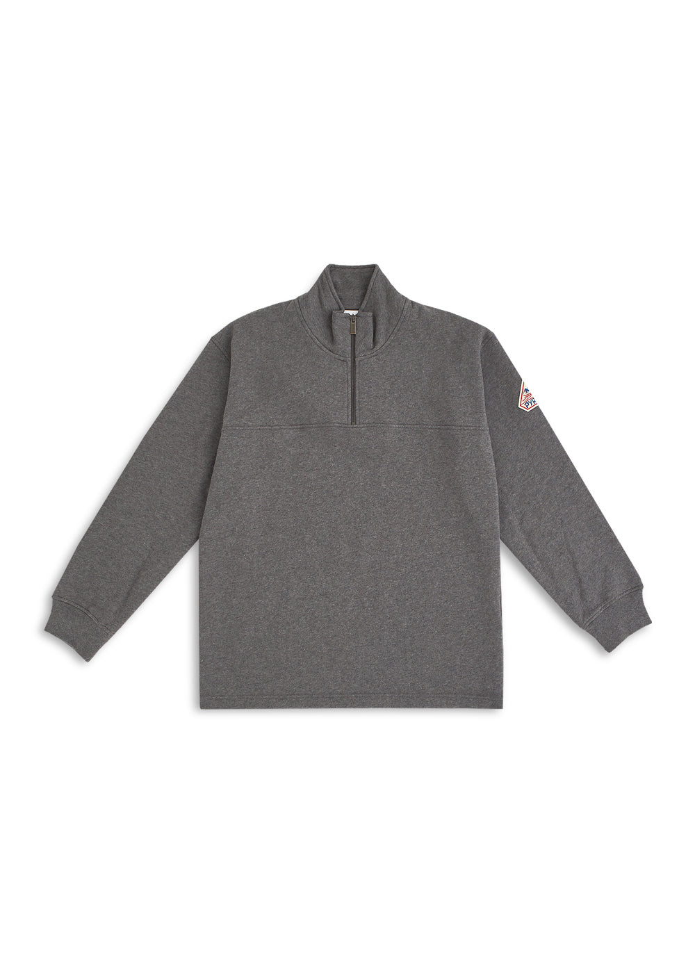 Sweat unisexe à col zippé Pyrenex Sage Ardesia marl grey-4