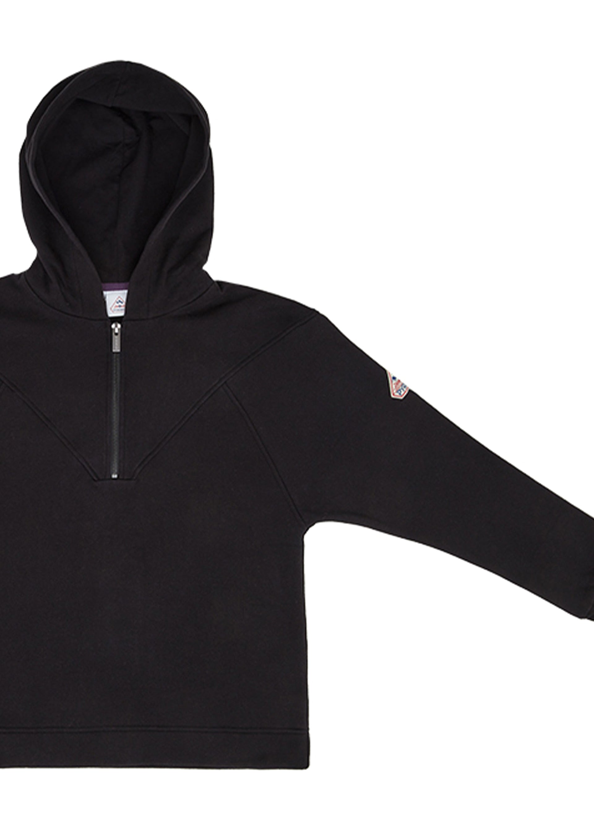 Women's Pyrenex Bianca hoodie in organic cotton black-2