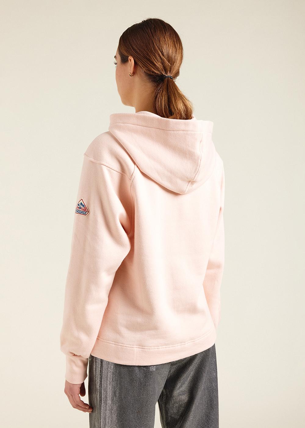 Sweat à capuche Pyrenex Bianca pour femme en coton bio Peach whip-6