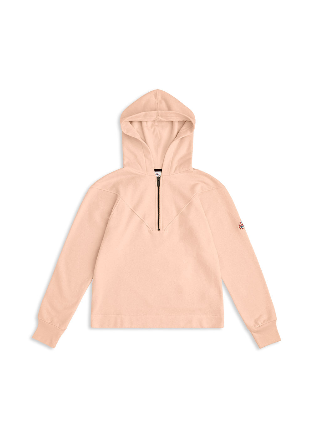 Women's Pyrenex Bianca hoodie in organic cotton peach whip-1