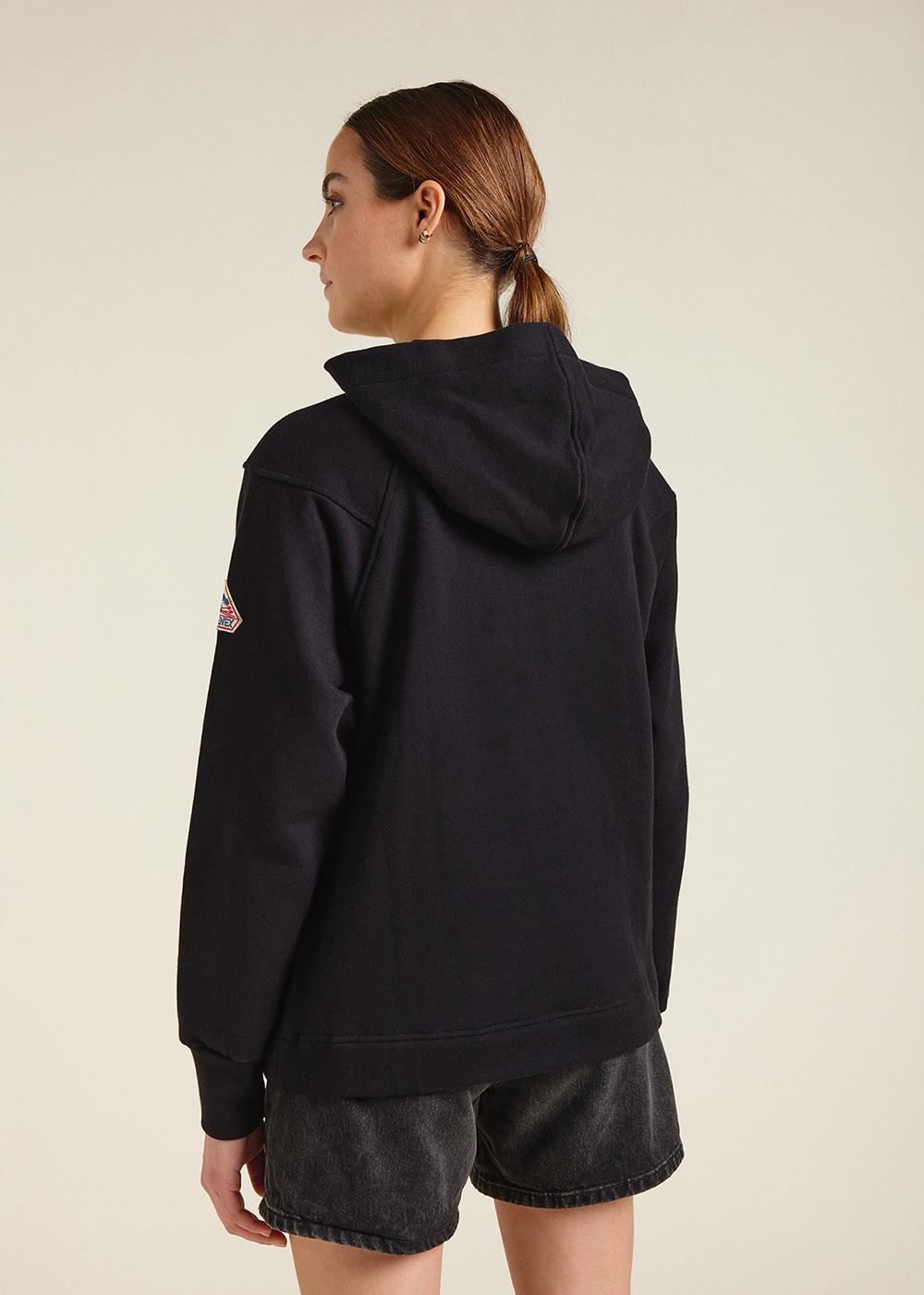 Women's Pyrenex Bianca hoodie in organic cotton black-6