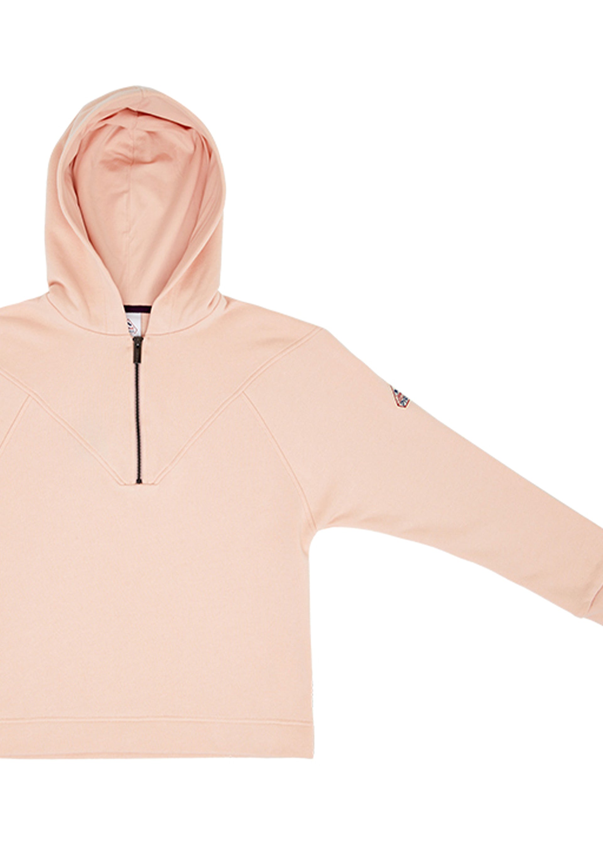 Women's Pyrenex Bianca hoodie in organic cotton peach whip-2