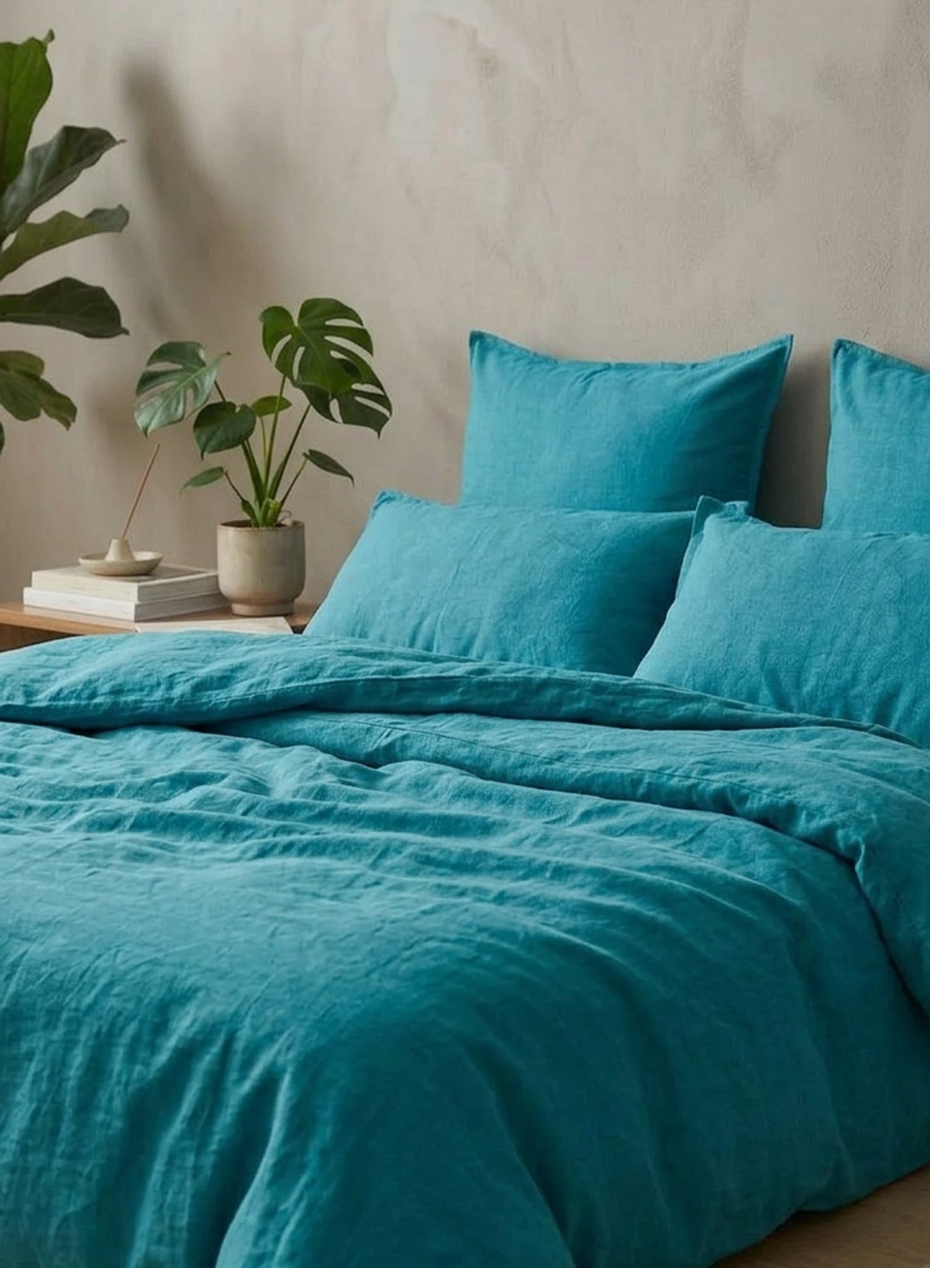 taies oreiller turquoise