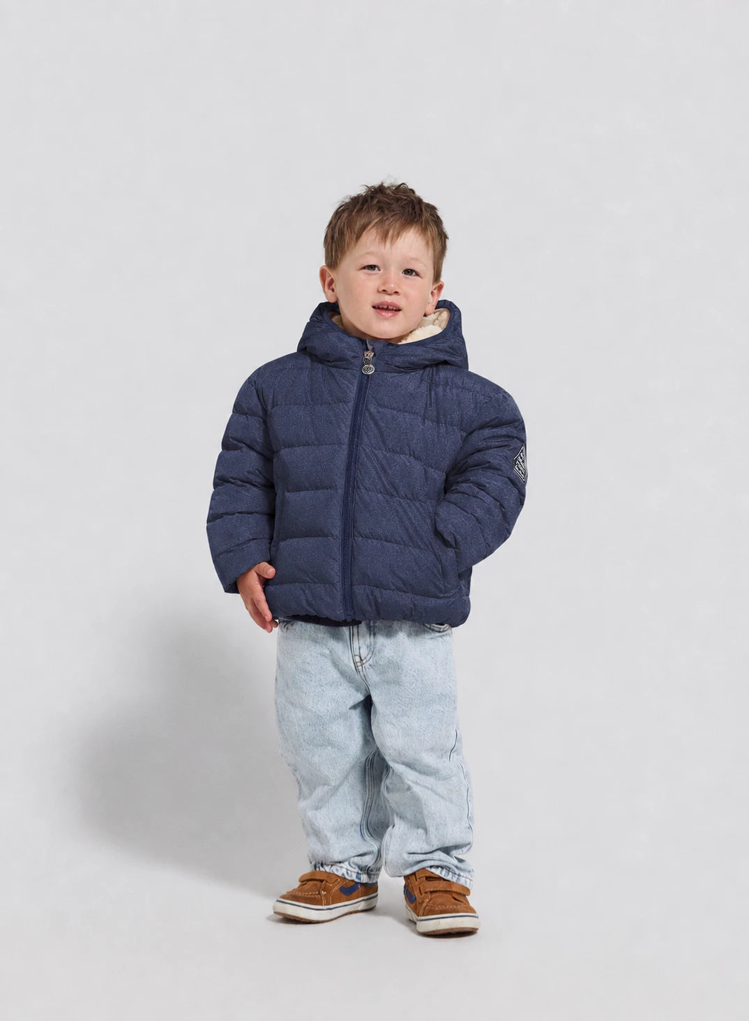 Doudoune à capuche Tartine & Chocolat x Pyrenex enfant Noa bleu denim