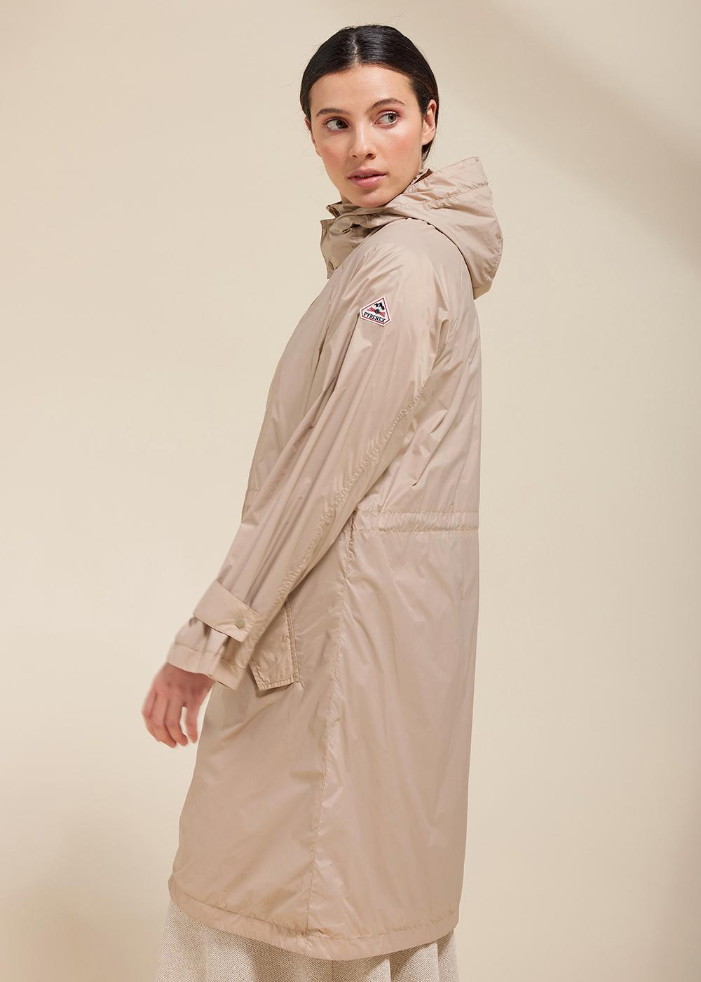 Ariane women long windbreaker cuban sand-3