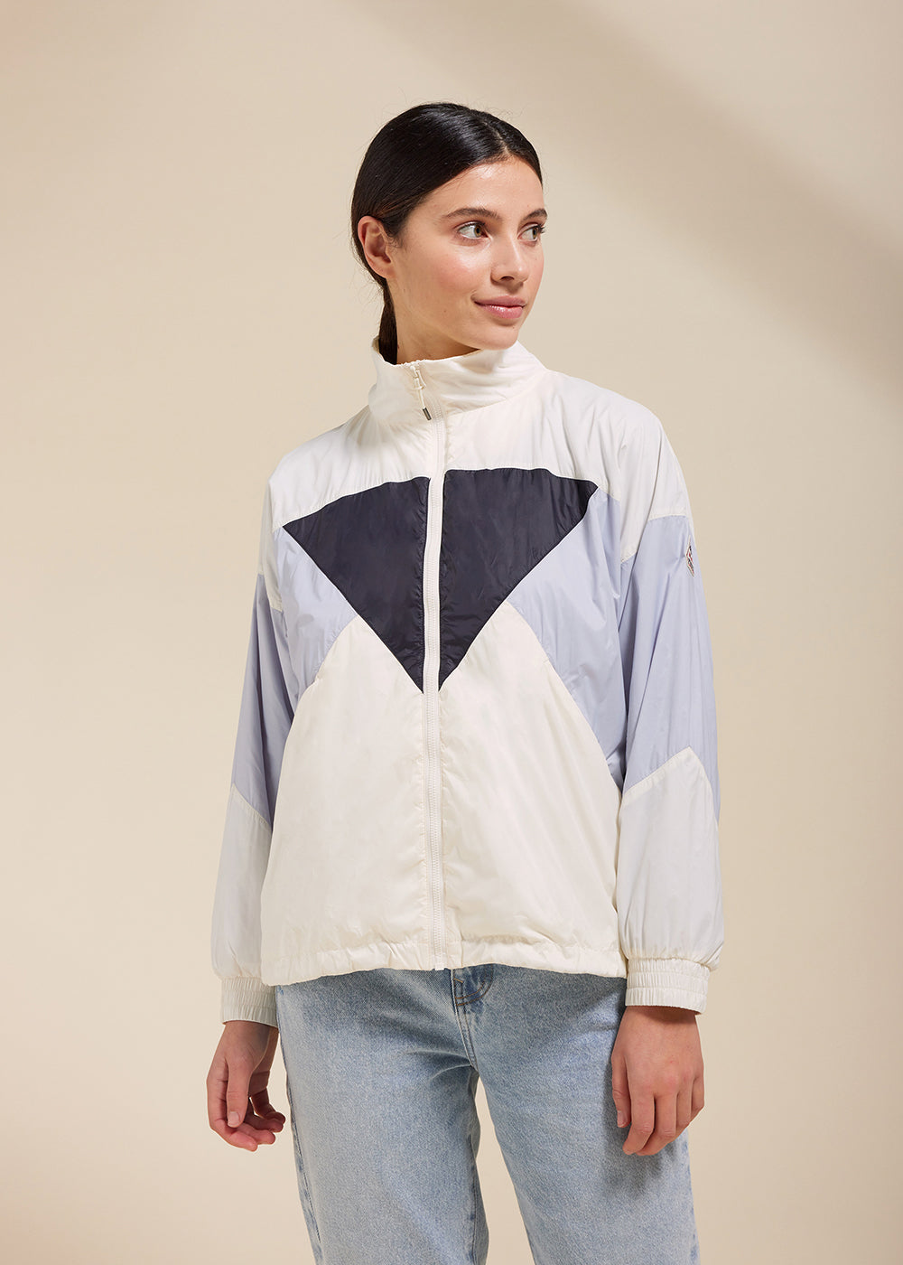 Erine women windbreaker multi white alyssum-1