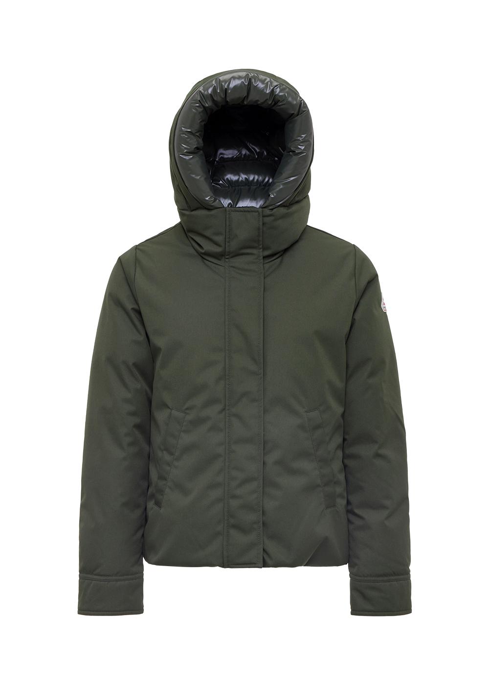 Pyrenex Charlotte Damen-Kurzparka aus natürlichen Daunen, tiefes Khaki-6