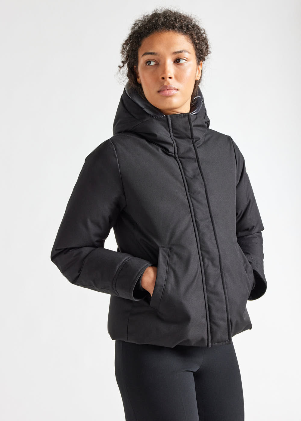 Women's Pyrenex Charlotte short down parka black-3