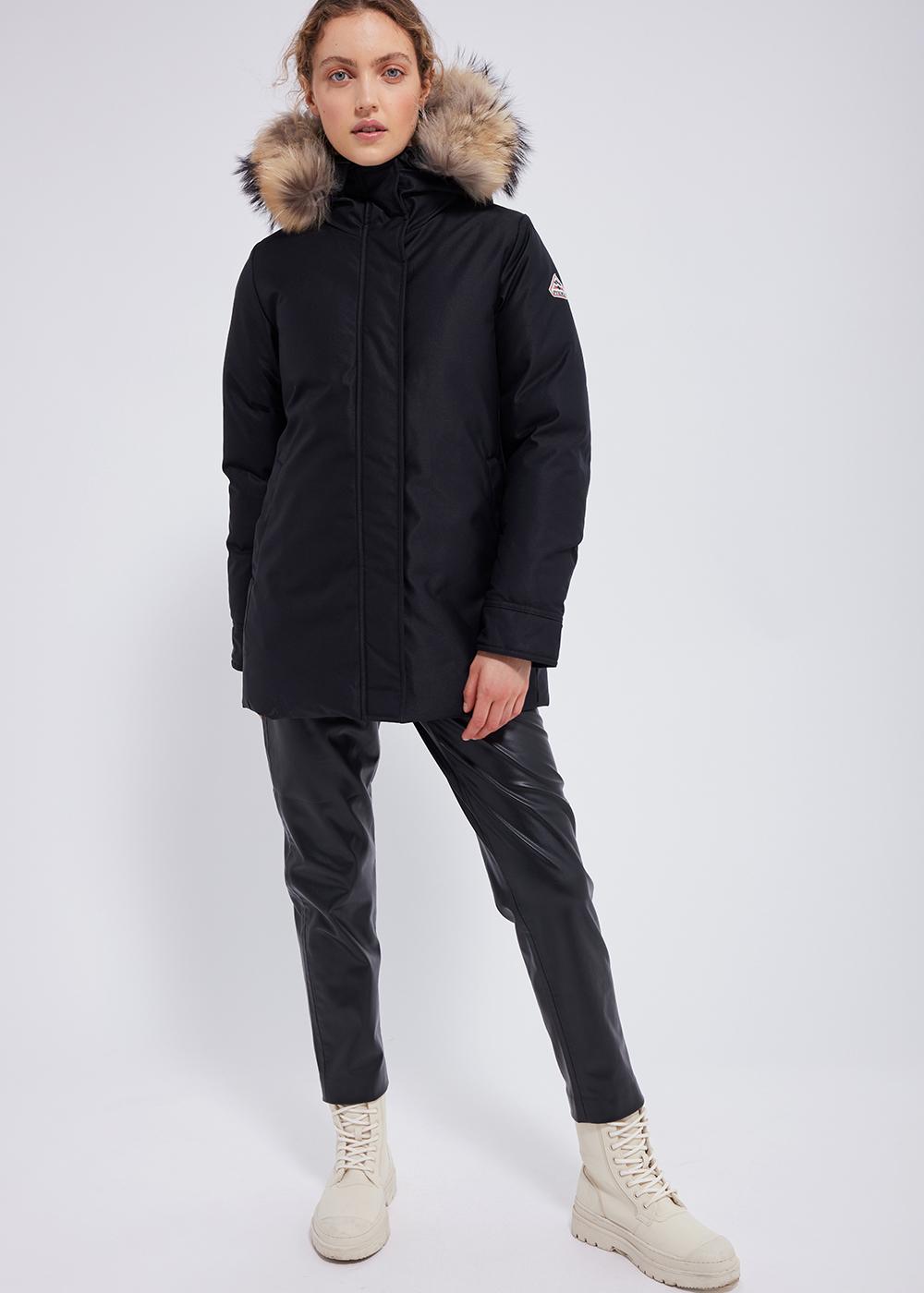 Damenparka Bordeaux Schwarz-1