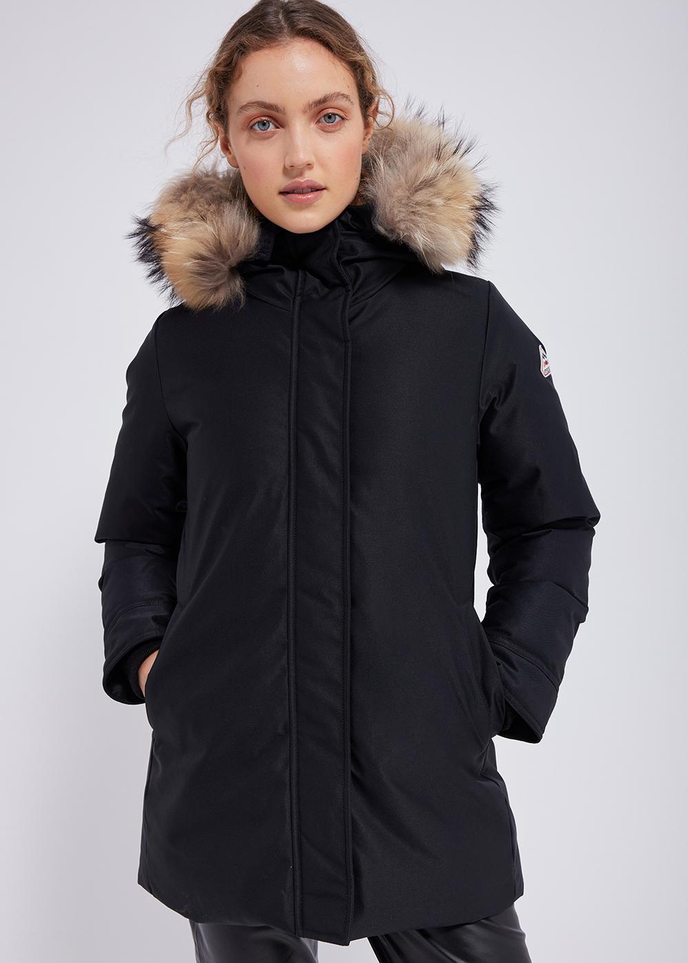 Damenparka Bordeaux Schwarz-2