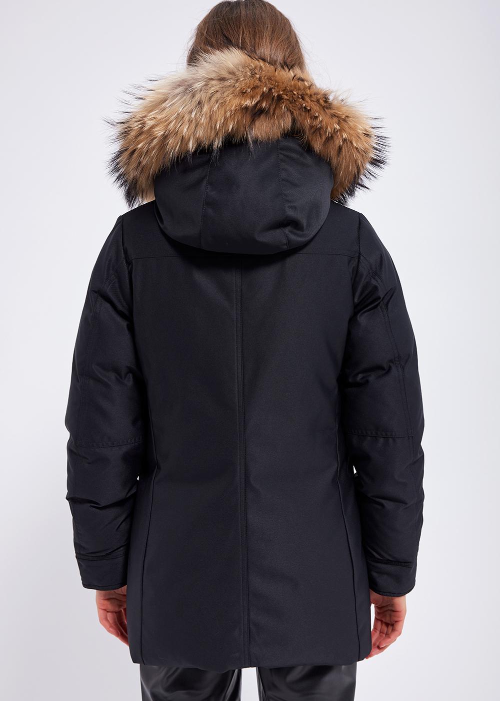 Damenparka Bordeaux Schwarz-5