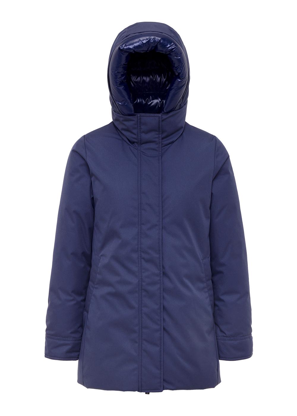 Women's Pyrenex Charlotte hooded mid-length down parka amiral