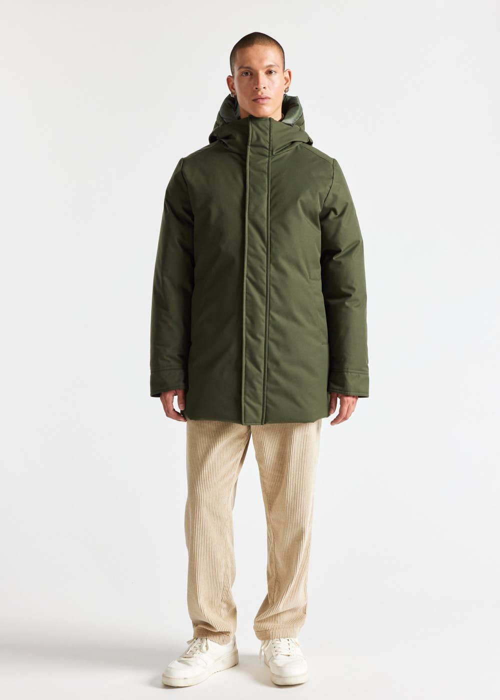 Pyrenex Balme Herren-Parka-Mantel Tiefes Khaki-1