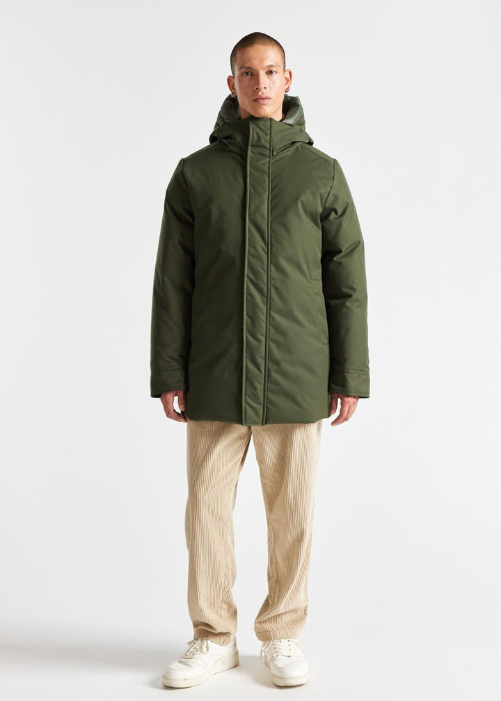 Men's Pyrenex Balme warm hooded down coat deep khaki